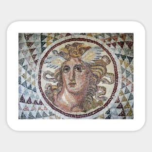 Ancient Medusa Head Mosaic Archaeological Design Sticker